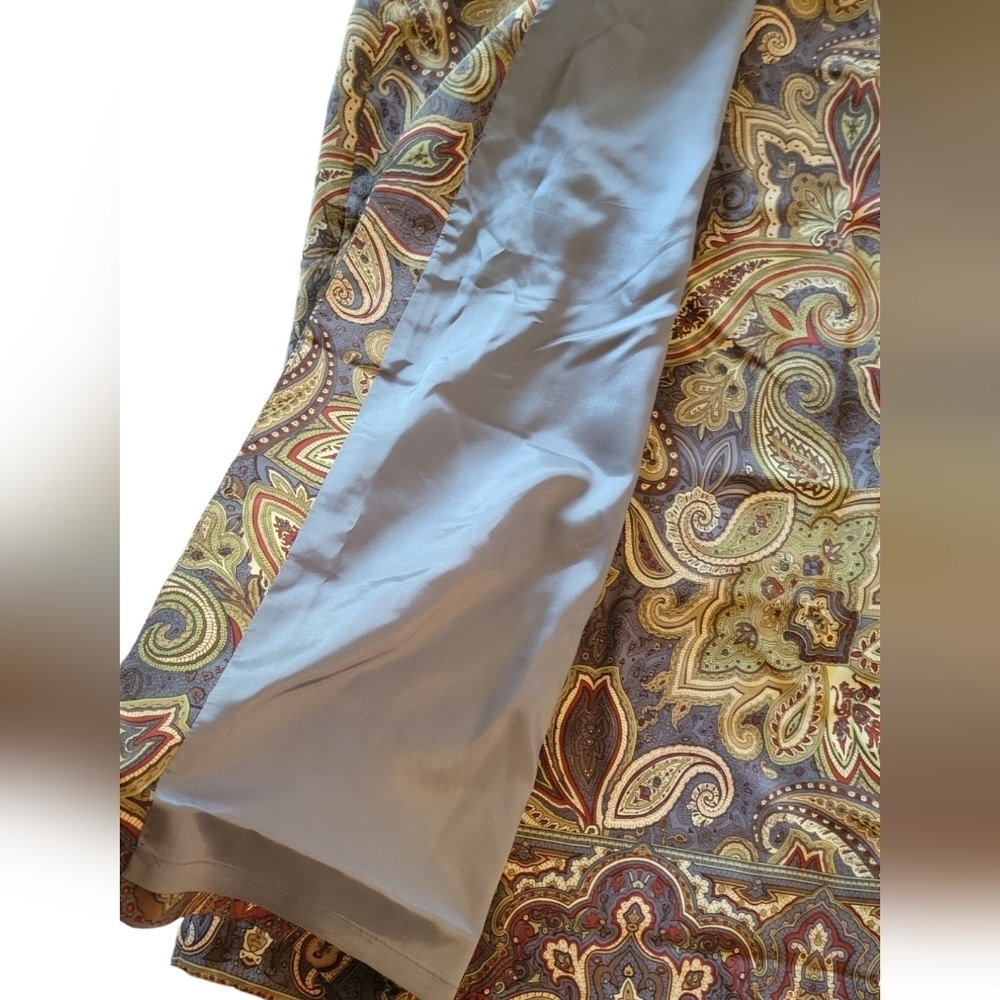 PAISLEY SILK WRAP SKIRT - Picture 4 of 7